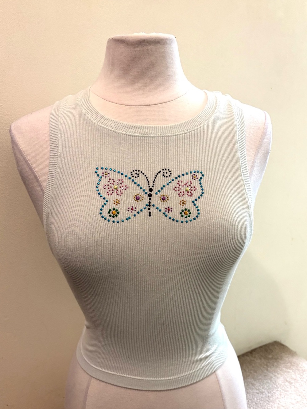 Aeropostale Women's Y2K 90s style Butterfly Tank